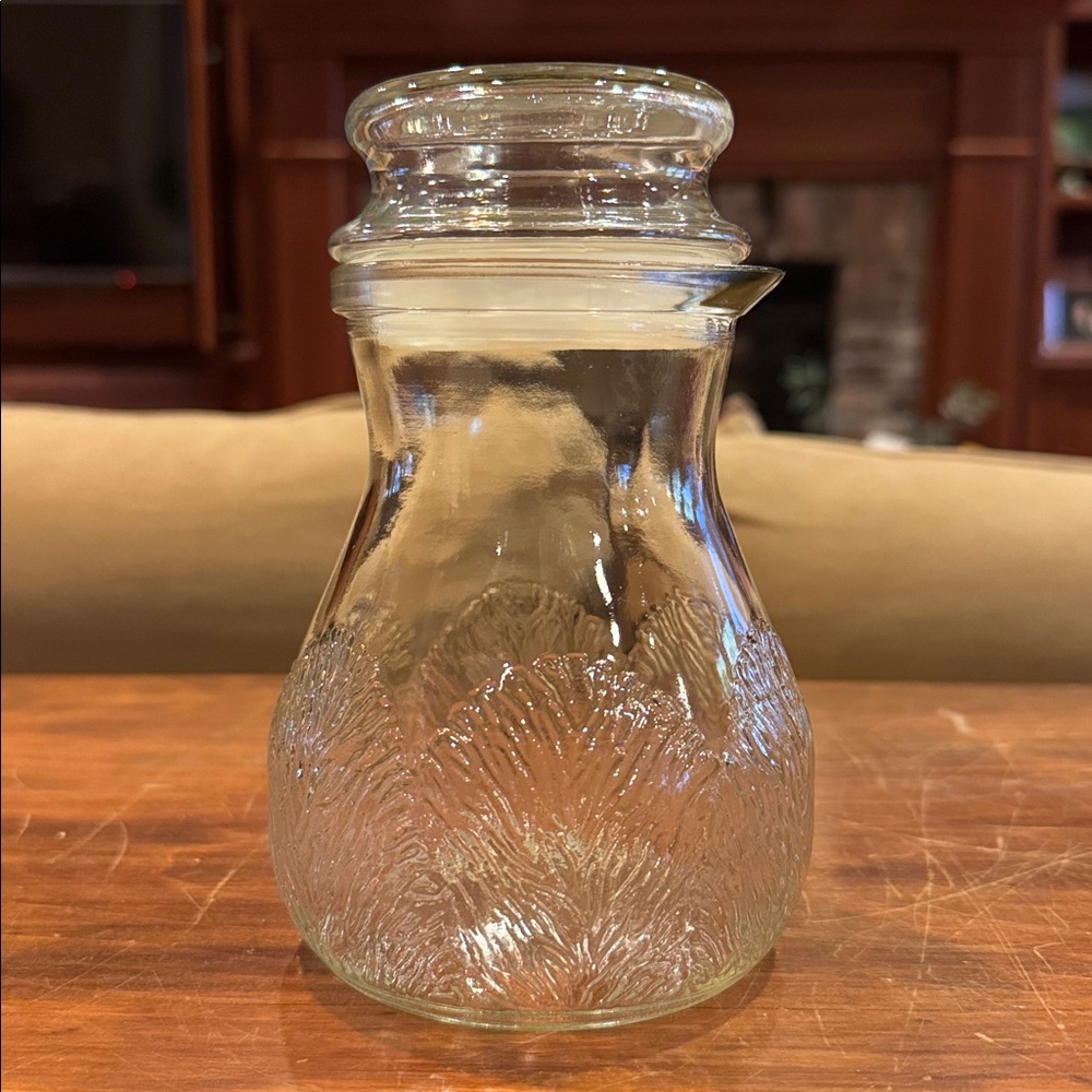 Vintage Hidden Valley Ranch Dressing Jar With Lid Classic Lettuce Pattern Cowboy
